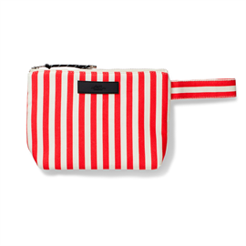 Mads Nørgaard Recy Cotton AOP Hof Bag - Stripe Fiery Red/Vanilla